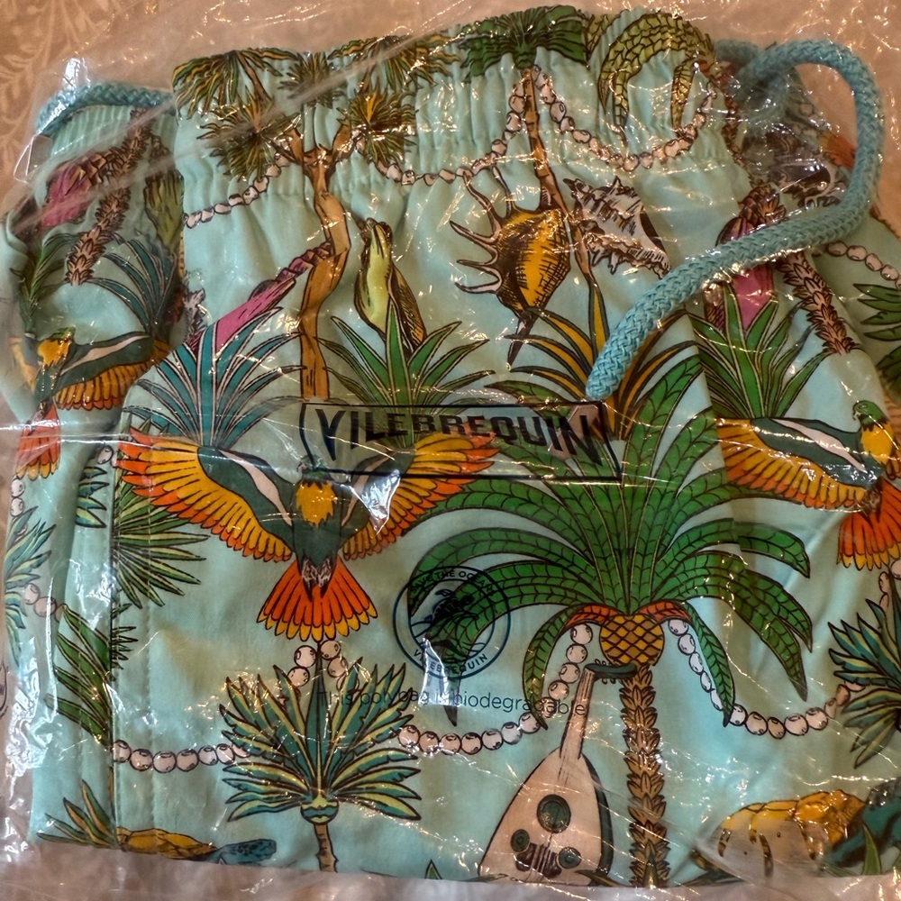 Vilebrequin Aqua Jungle Print Swim Shorts